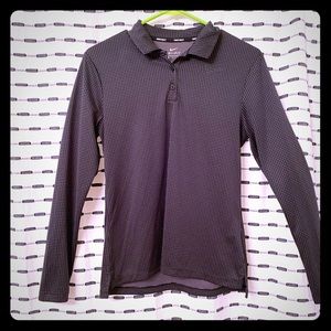 Nike Drifit Long Sleeve Polkadot Golf Shirt